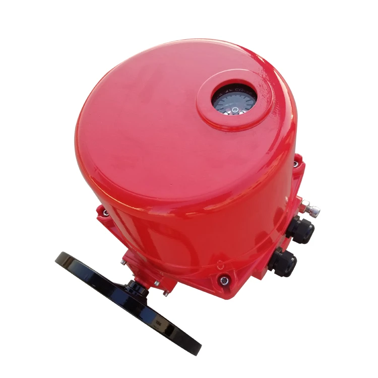 Battery return quarter turn electric actuator