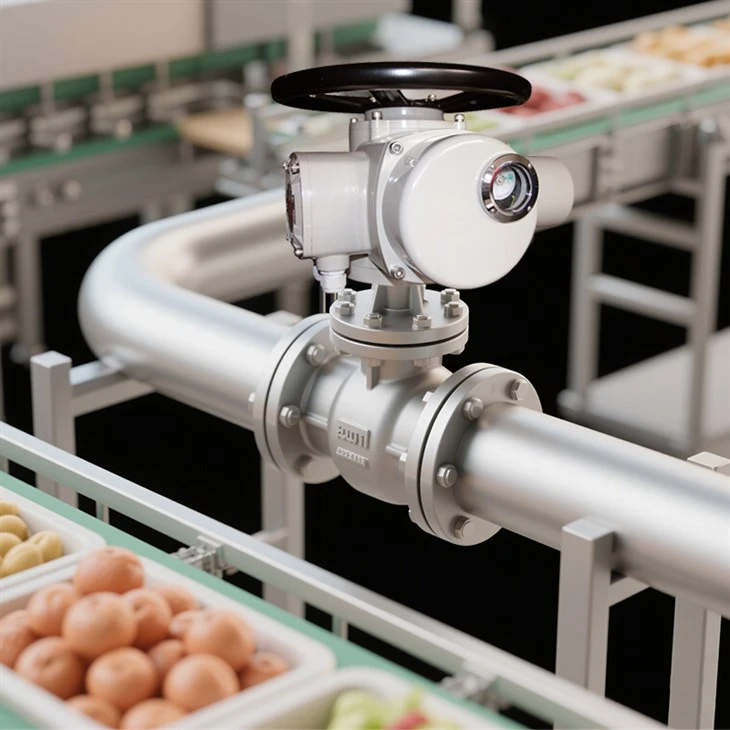 Food Industry Globe Valve ELectric Actuator