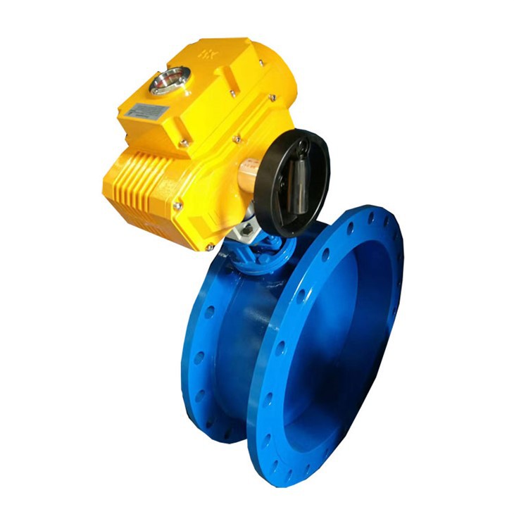 DN100 PN10 WCB Flange Butterfly Valve Actuator
